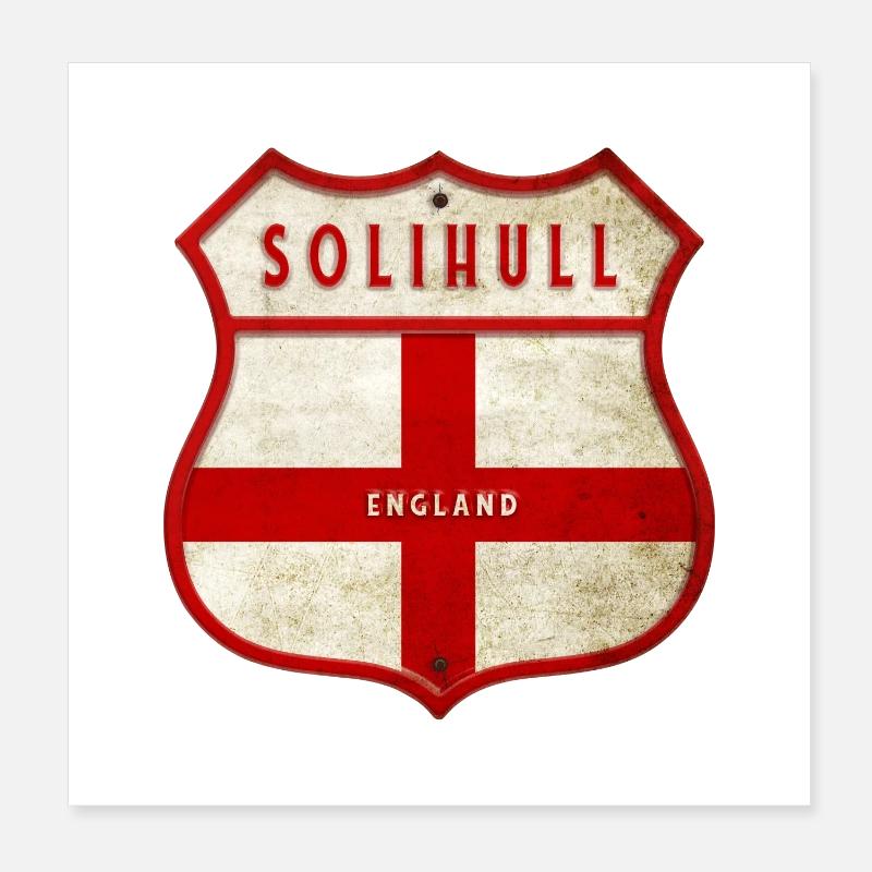 Armoiries de Solihull (Angleterre) Poster 20 x 20 cm