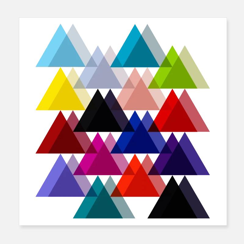Dobbelt trekanter Poster 20x20 cm