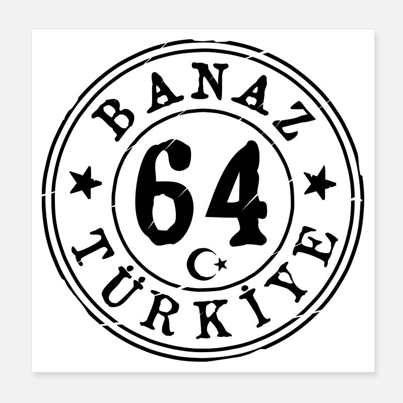 Banaz 64 Usak Poster 20x20 cm