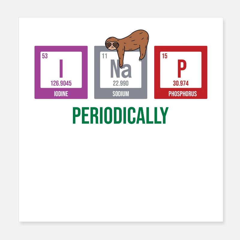 Faultier Statement Tier schlafen Chillen Säugetier Poster 20x20 cm