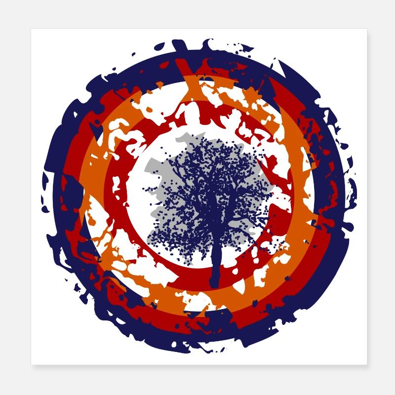 Cible folle - Poster 20 x 20 cm - blanc