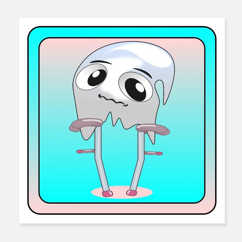 ESPRITS AVEC BÉQUILLES - MARCHEUR - GUÉRISON Poster 20 x 20 cm