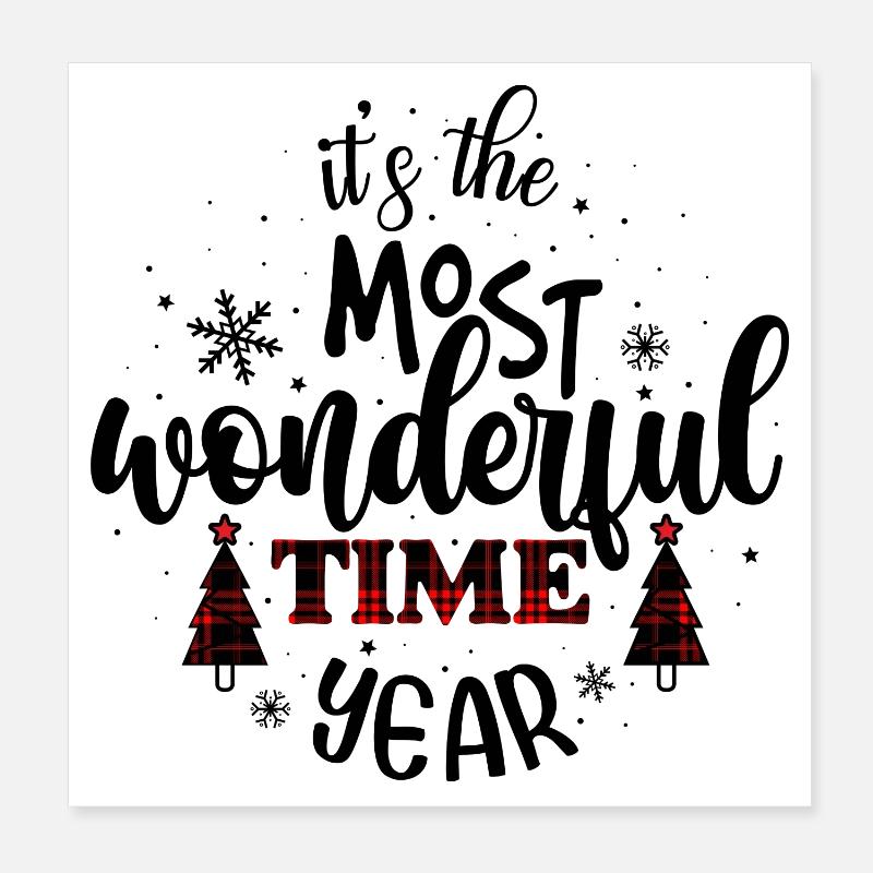 Glitch Time Typographie rouge Poster 20 x 20 cm