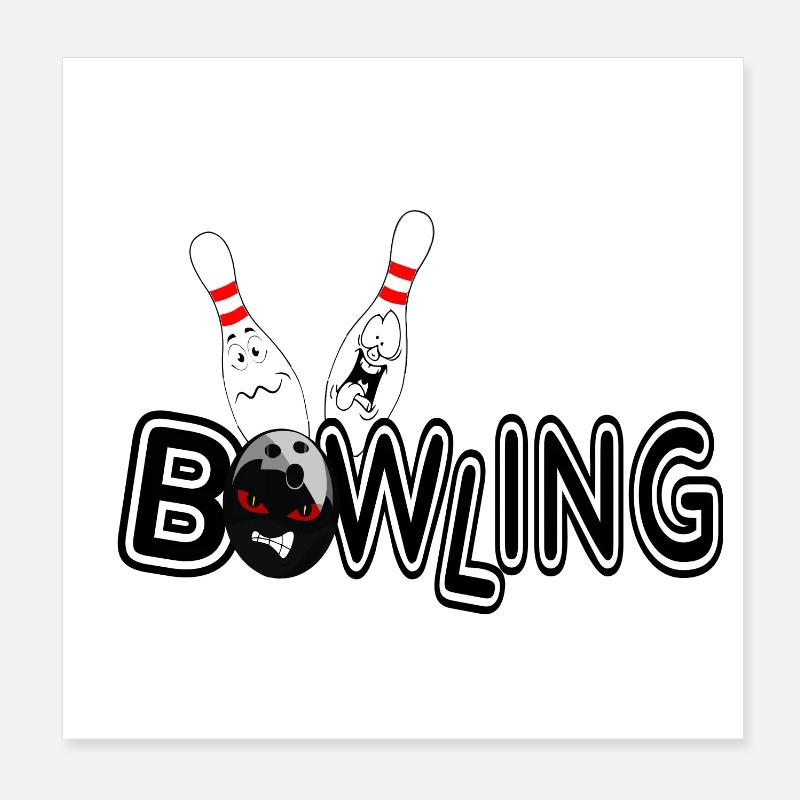 Bowling Poster 20 x 20 cm