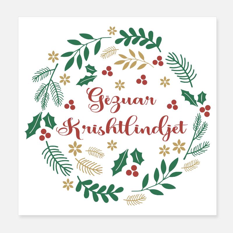 Gezuar Krishtlindjet Joyeux Noël Joyeux Noël Poster 20 x 20 cm