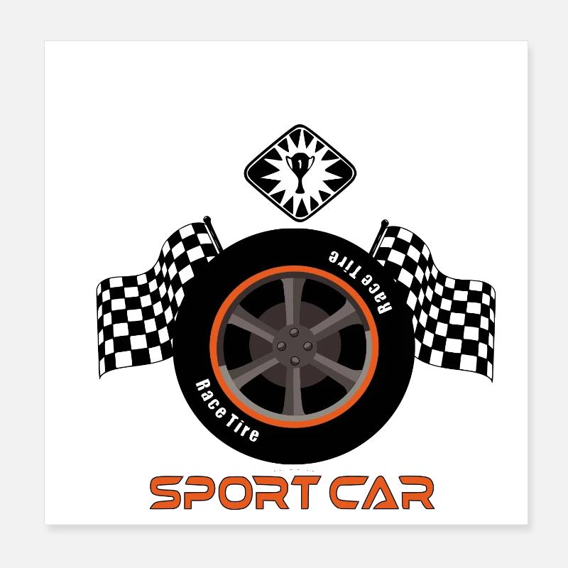 Sport motoristici Poster 20x20 cm