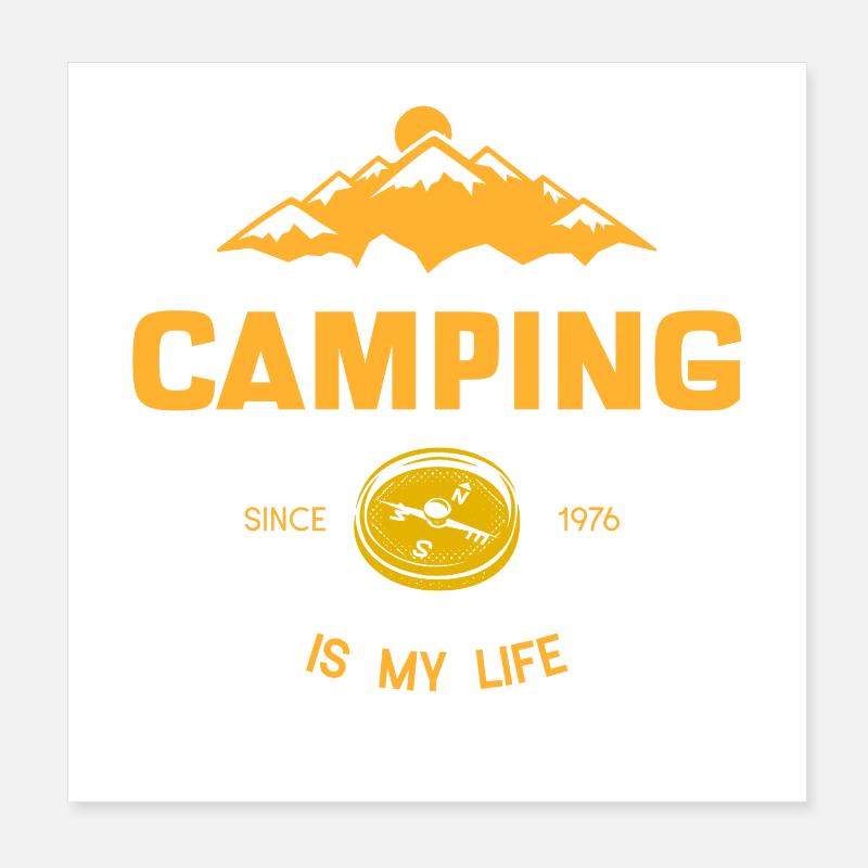 Le camping, c’est ma vie Poster 20 x 20 cm