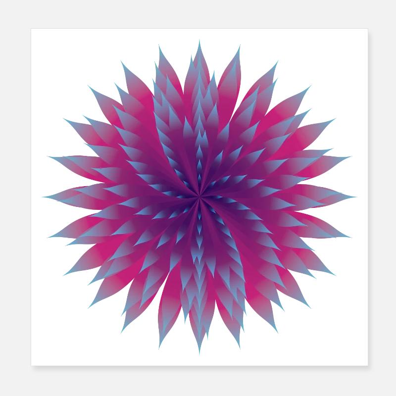 Vektor Blume Poster 20x20 cm