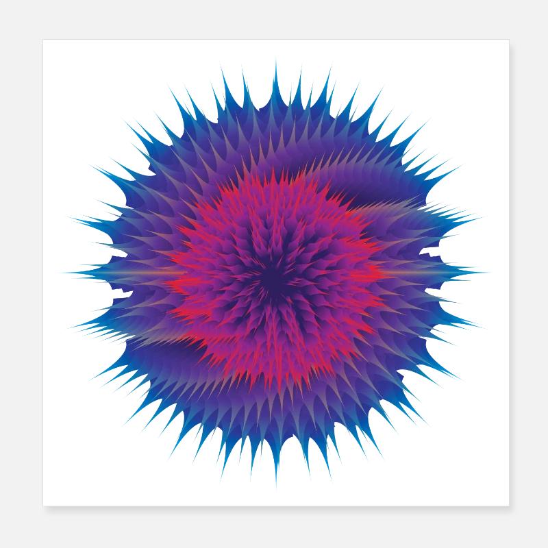 Vector Flower Poster 8" x 8" (20x20 cm)