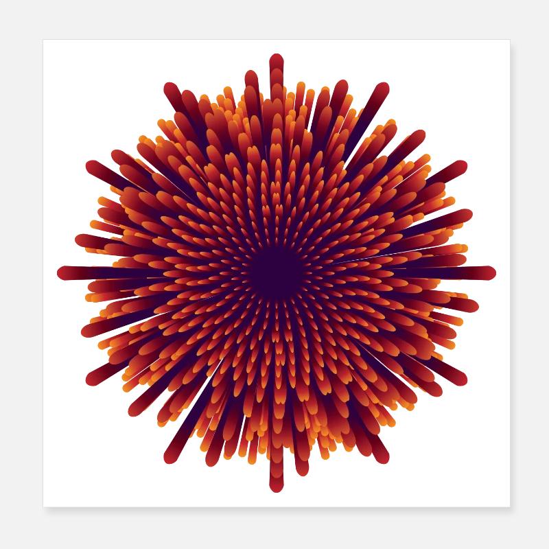 Fleur vectorielle Poster 20 x 20 cm