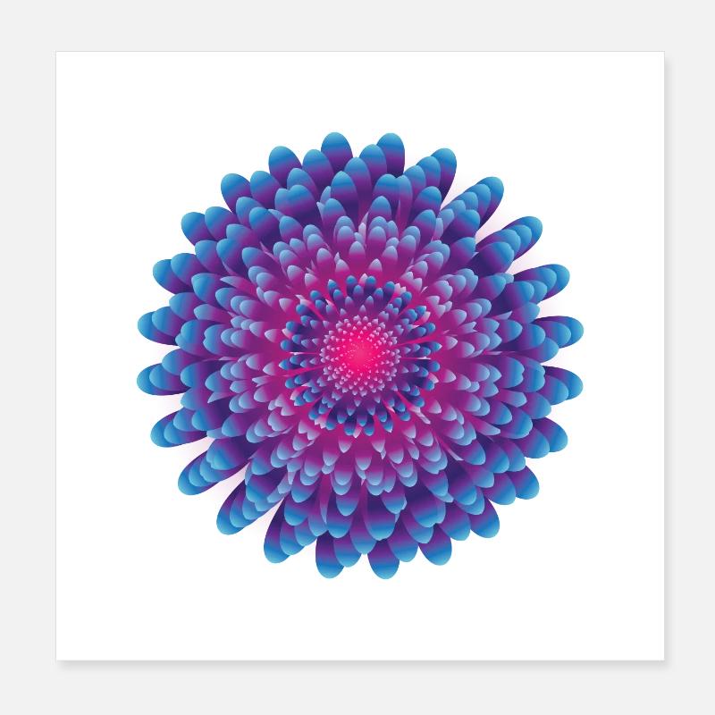 Fleur vectorielle Poster 20 x 20 cm