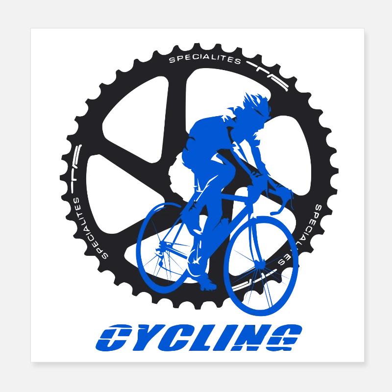Cykling Poster 20x20 cm