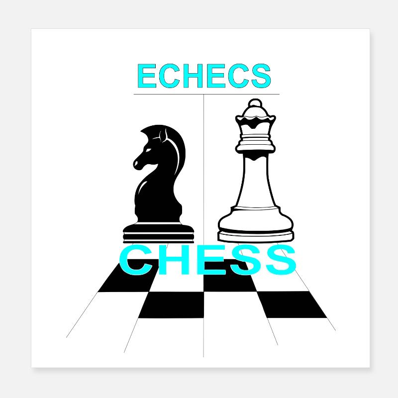 Echecs Poster 20 x 20 cm