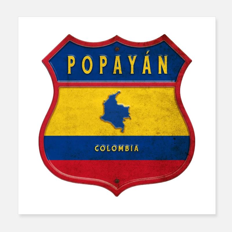 Conception des armoiries de Popayán, Colombie Poster 20 x 20 cm