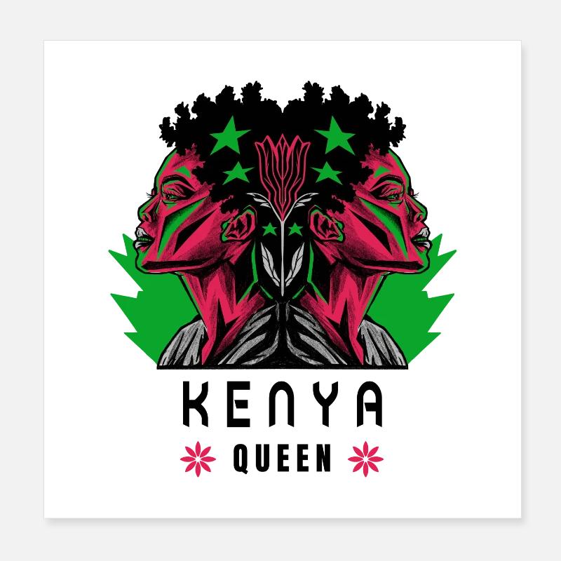 Kenya queen Poster 8" x 8" (20x20 cm)