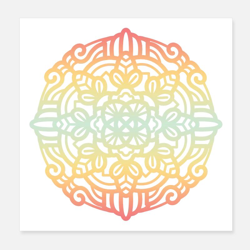 Mandala Poster 20x20 cm