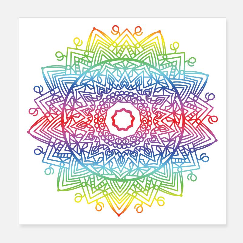 Mandala Poster 20 x 20 cm