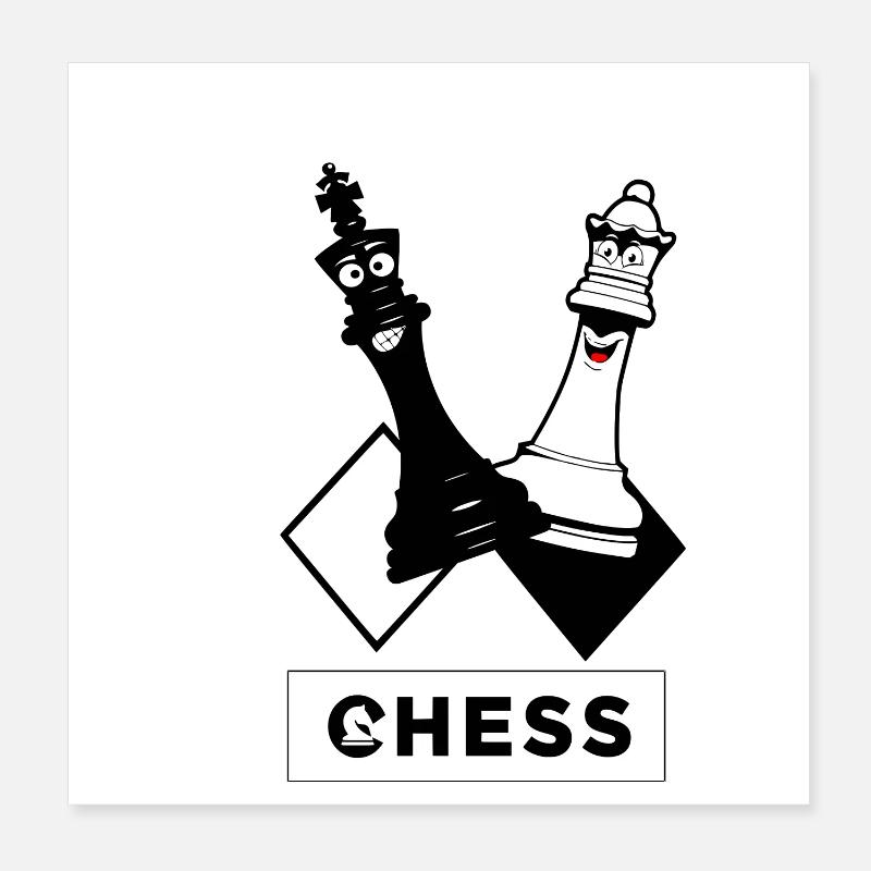 Schach Poster 20x20 cm