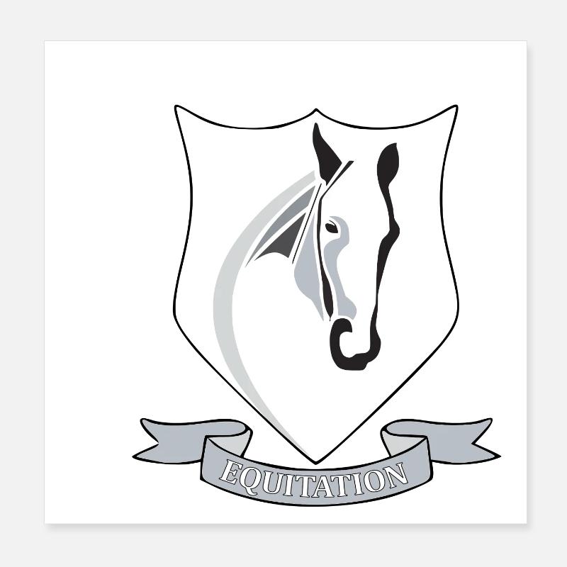 Equitation Poster 20 x 20 cm