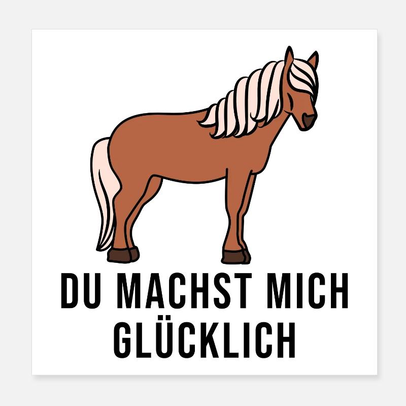 Pferdefan Pferde Islandpferde Reiten Statement Poster 20x20 cm