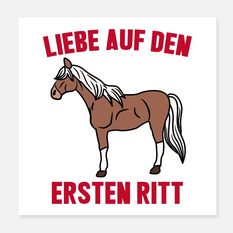 Islandpferde Pferdenarr Cool Statement Pferde Poster 20x20 cm