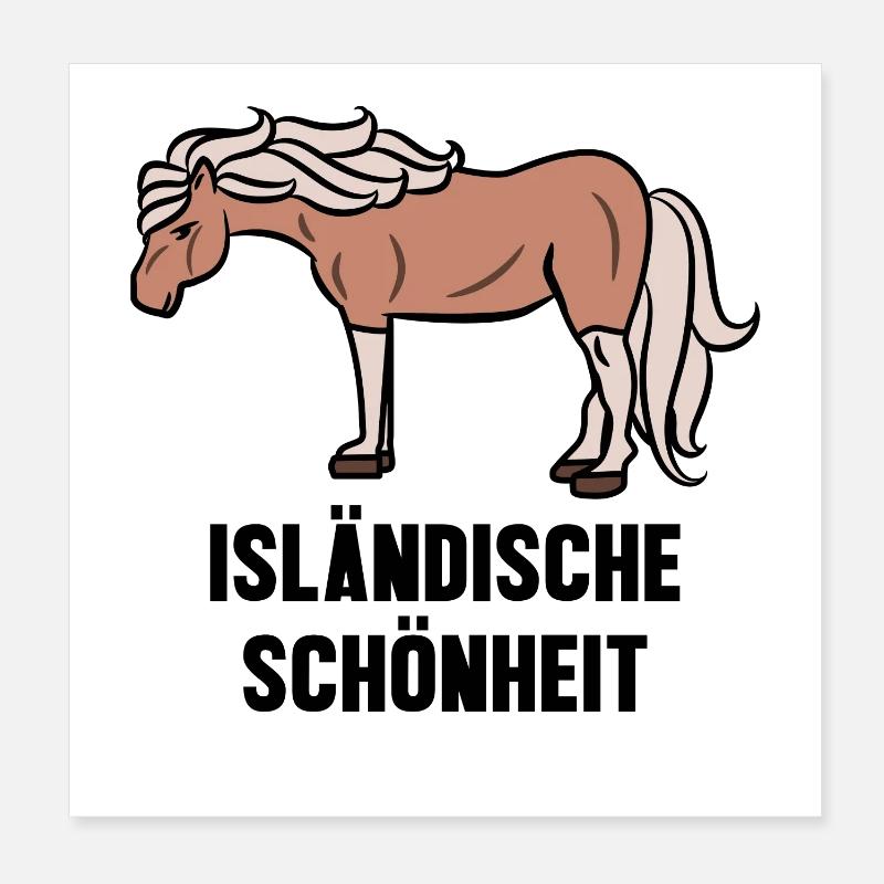 Pferde Islandpferde Statement Pferdenarr Poster 20x20 cm