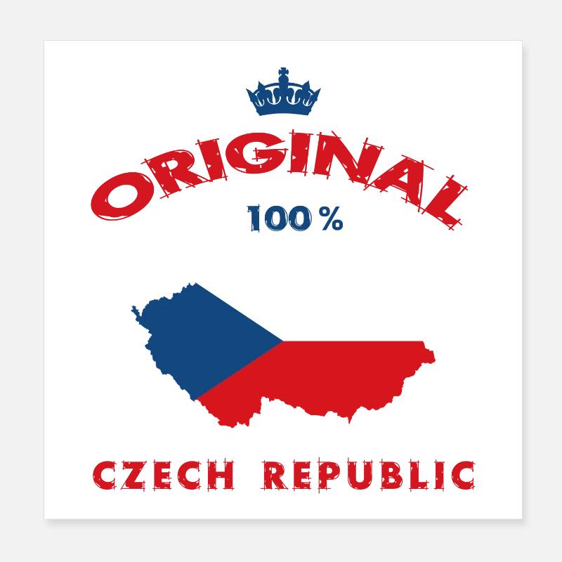 République tchèque Original 100% Drapeaux Poster 20 x 20 cm