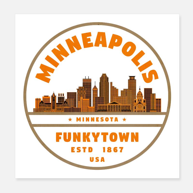 Minneapolis Minnesota Poster 20 x 20 cm