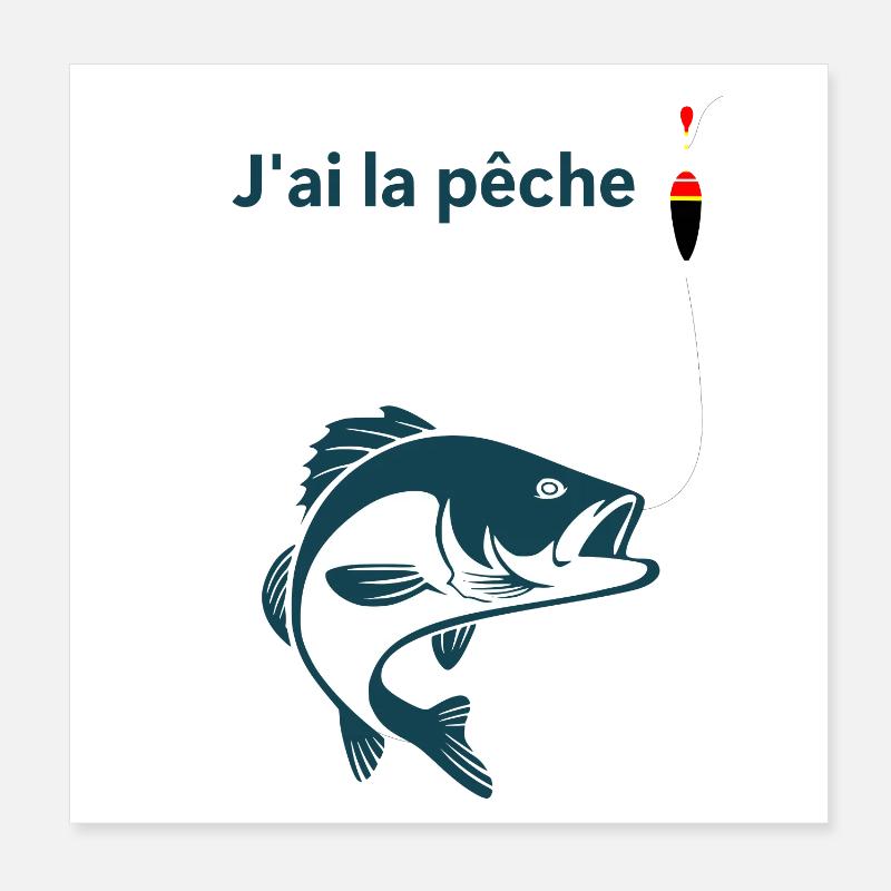 J'ai la pêche Poster 20 x 20 cm