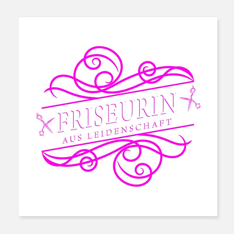 Friseurin aus Leidenschaft Poster 20x20 cm