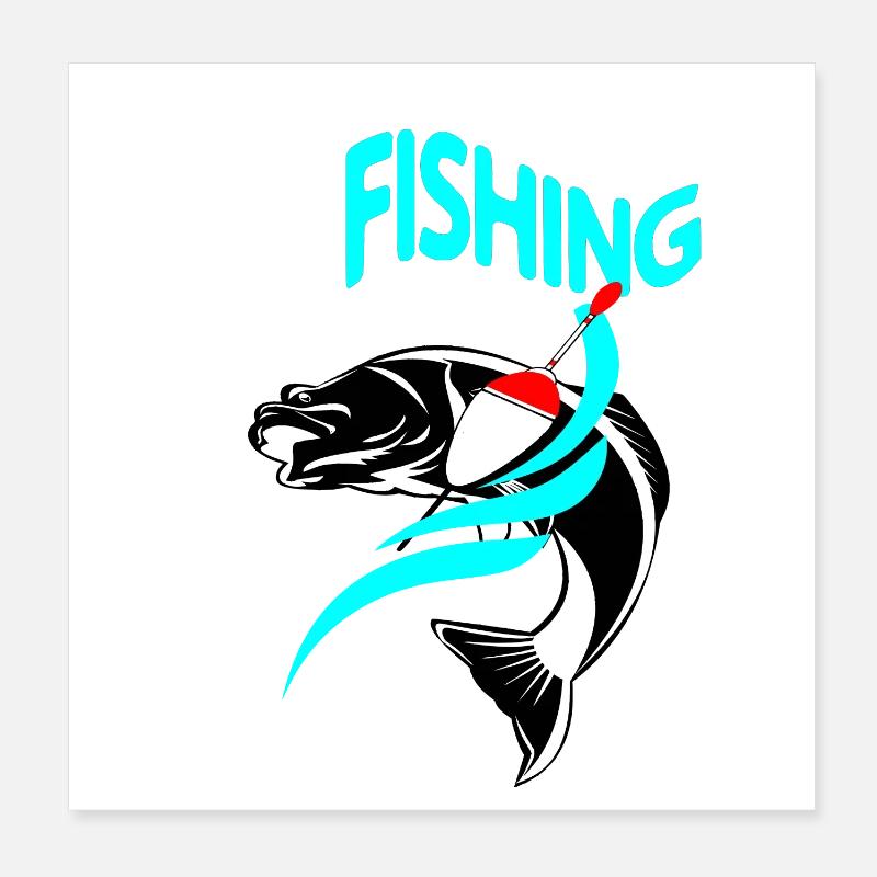 Fishing Poster 8" x 8" (20x20 cm)