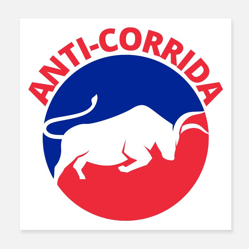 Stierkampf, Anti-Stierkampf Poster 20x20 cm