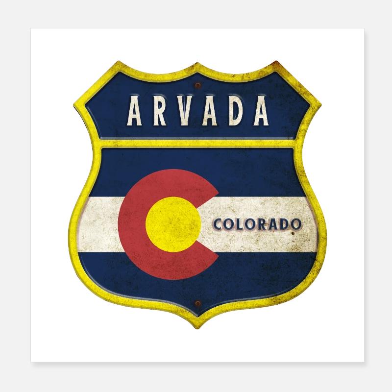 Design de l'écusson Arvada Colorado Poster 20 x 20 cm