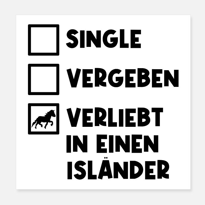 Islandpferde Isländer Pferdeliebe Statement Pferde Poster 20x20 cm