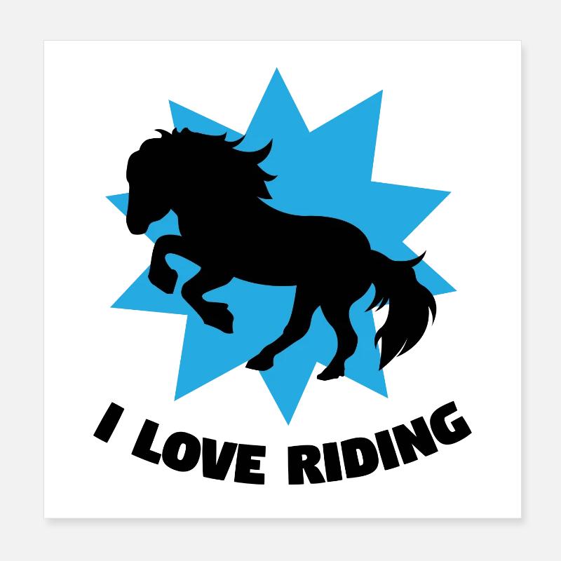 Pferde Islandpferde Statement Reiten Pferdeliebe Poster 20x20 cm