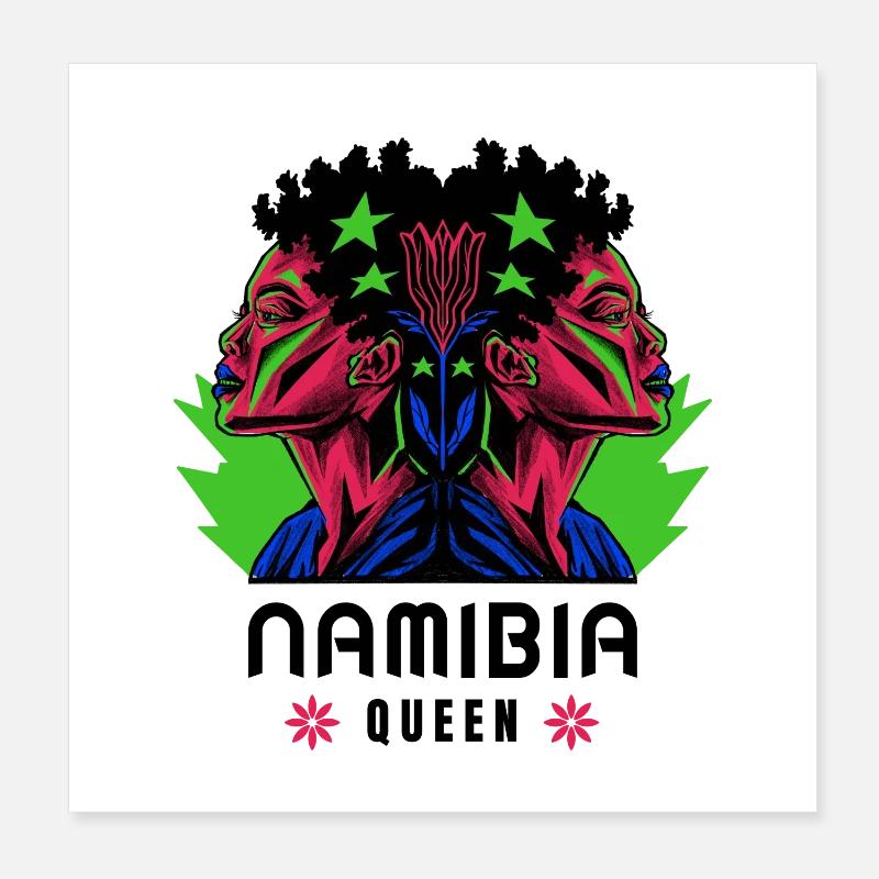 Namibia Königin Poster 20x20 cm