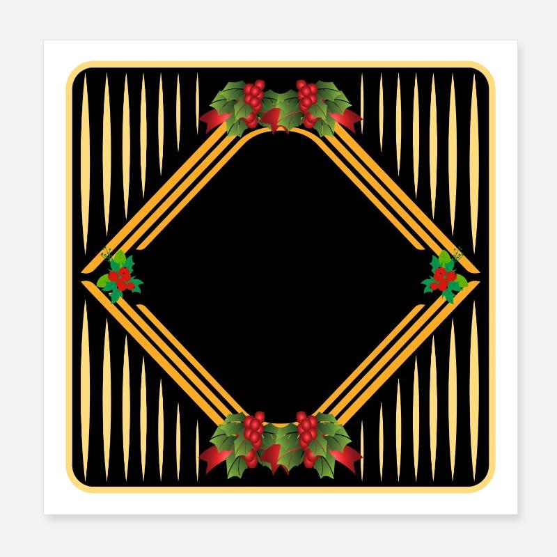 Weihnachten SELBST GESTALTEN - Poster 20x20 cm - Weiß
