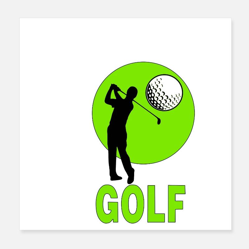 Golf Poster 20 x 20 cm