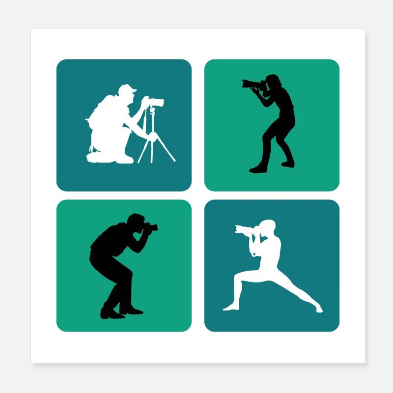 Fotograf Design Poster 20x20 cm