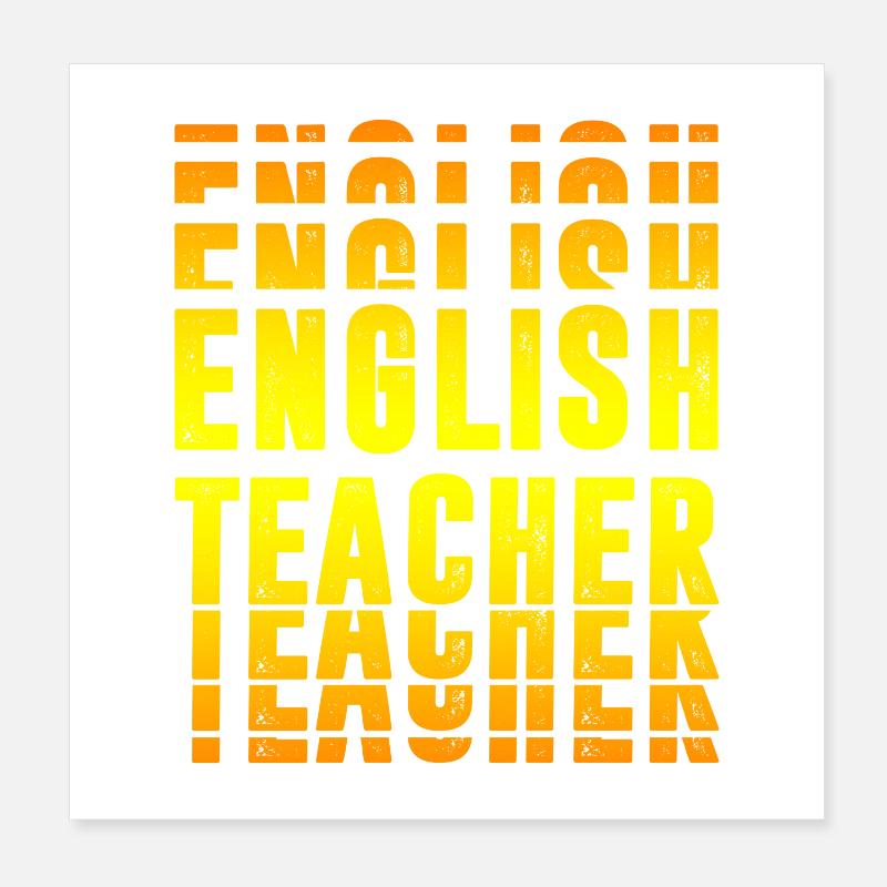 English teacher design Poster 8" x 8" (20x20 cm)