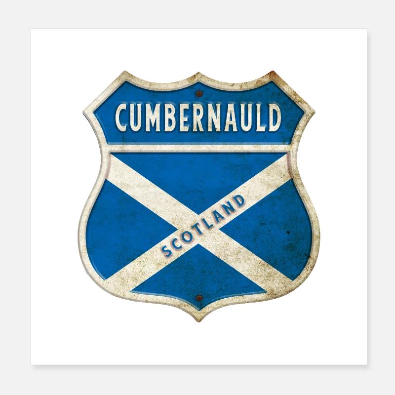 Motif du drapeau écossais de Cumbernauld Poster 20 x 20 cm