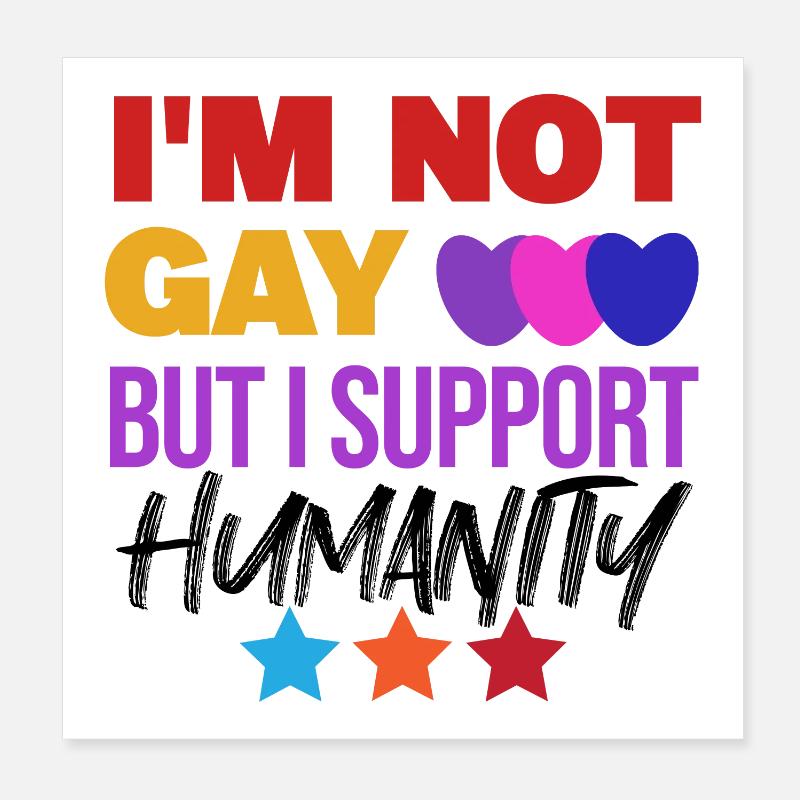Lgbt Gay Equality Statement Sexuality Poster 8" x 8" (20x20 cm)