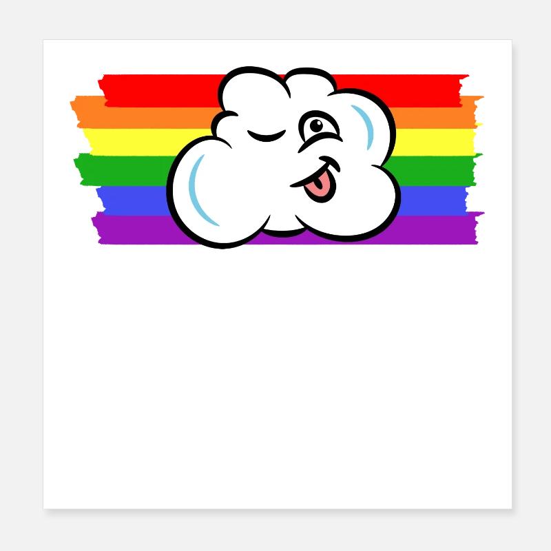Égalité homosexuelle Rainbow Lesbienne Poster 20 x 20 cm