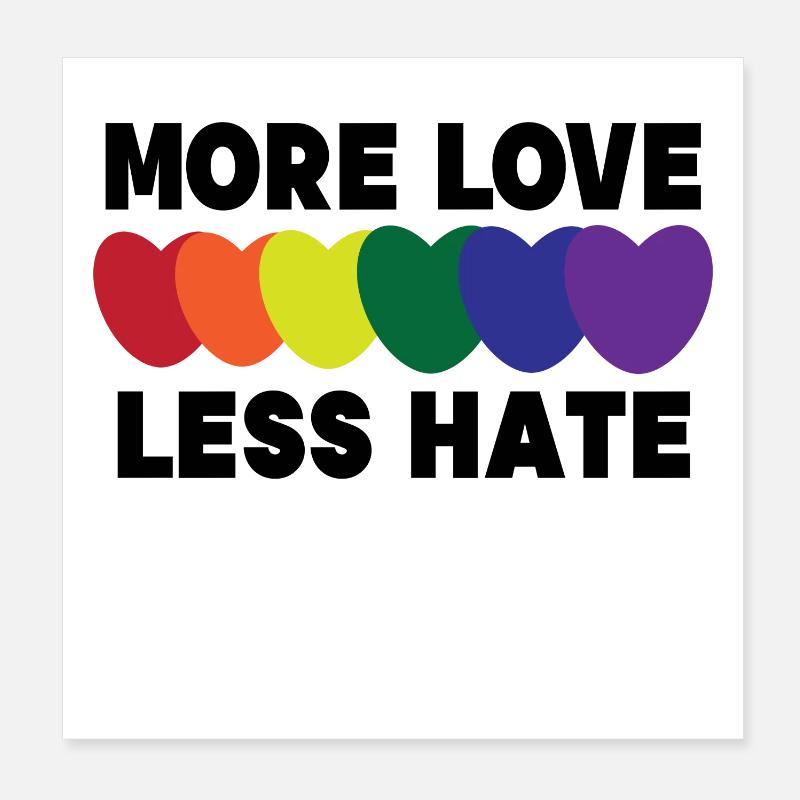 Homo Heart Lgbt Sexuality Statement Relationship Poster 8" x 8" (20x20 cm)