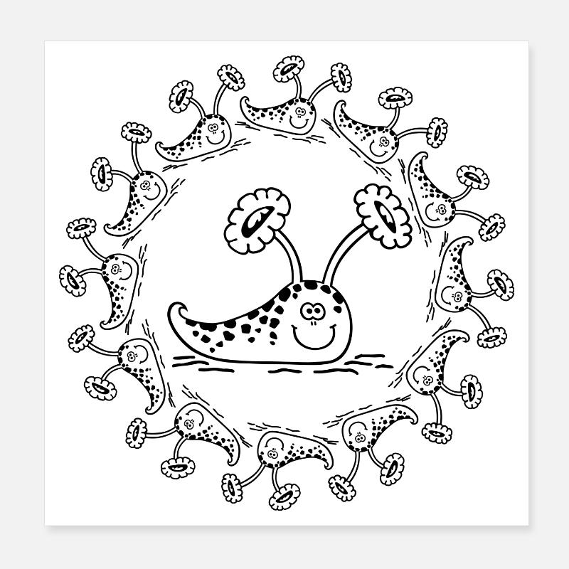 Tiger snail Poster 8" x 8" (20x20 cm)