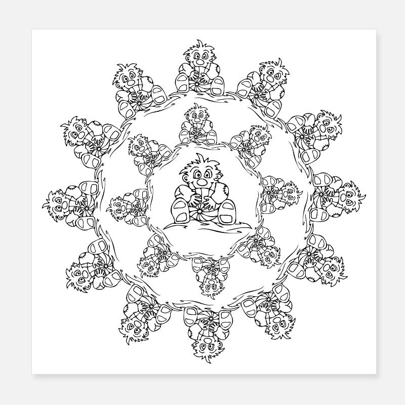 Garçon avec ballon Poster 20 x 20 cm