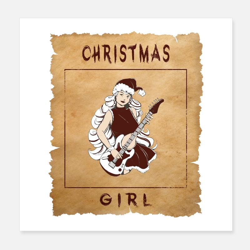 Fille de Noël Poster 20 x 20 cm