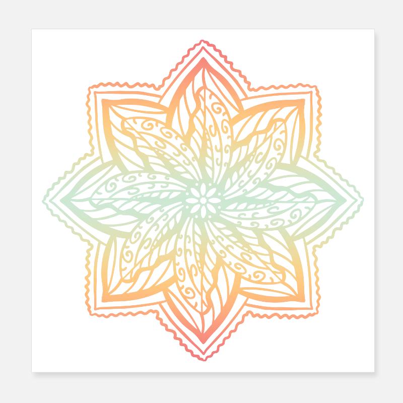 Mandala Poster 20x20 cm