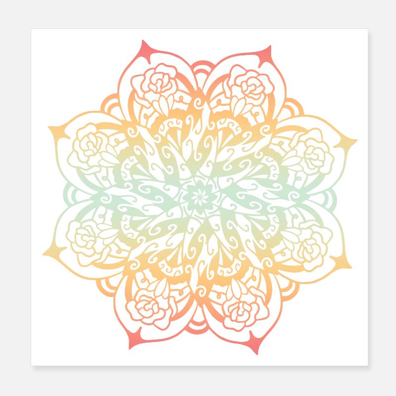 Mandala Poster 20x20 cm
