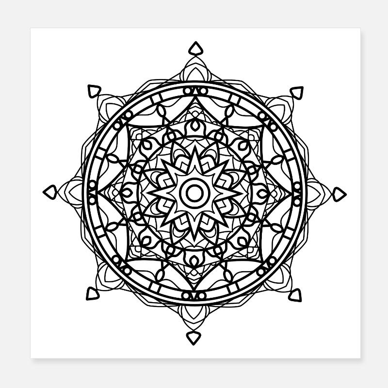 Mandala Poster 8" x 8" (20x20 cm)